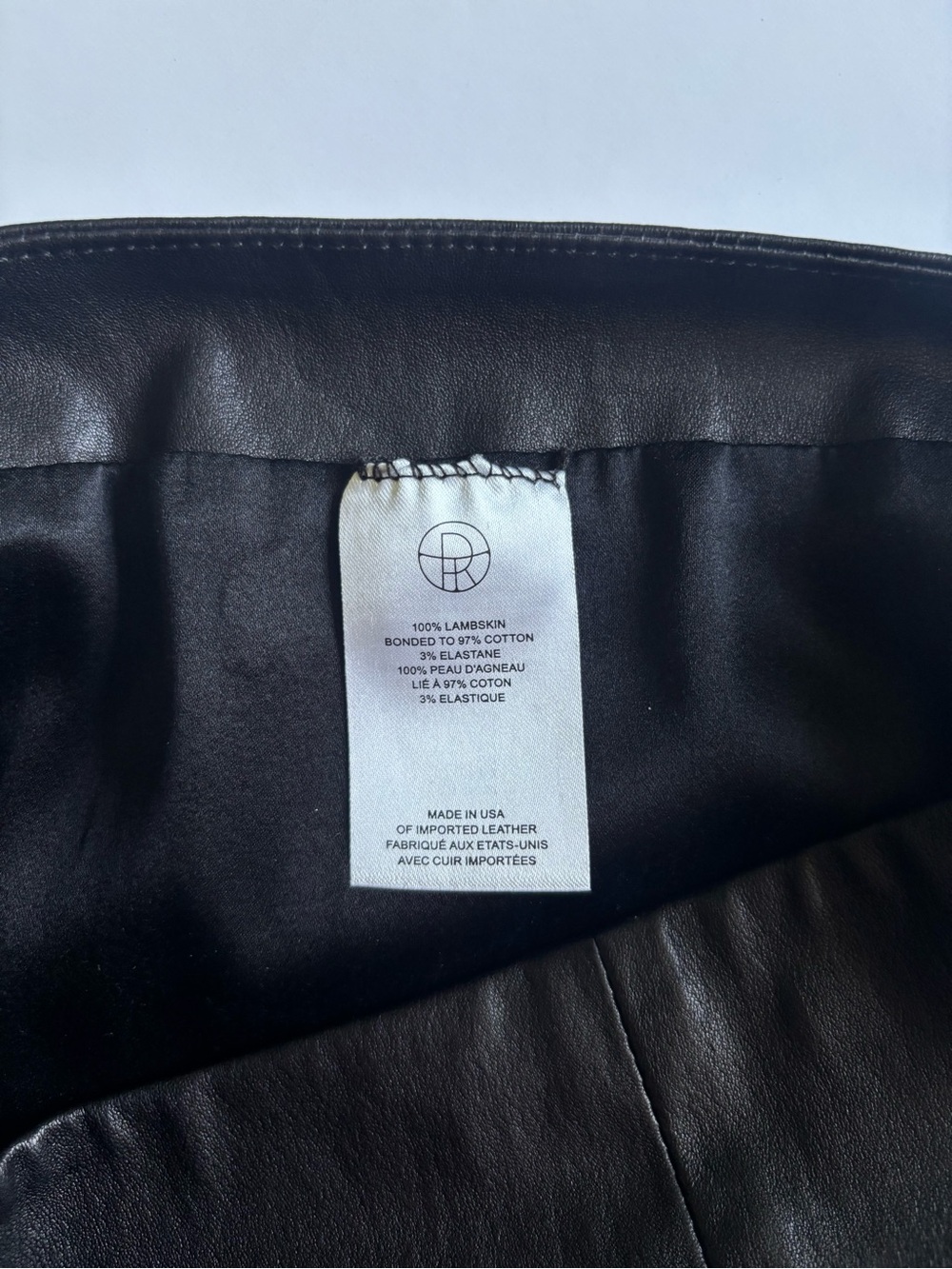 The Row NWT Loattan Black Leather Mini Skirt (Size 0) - Picture 5 of 6